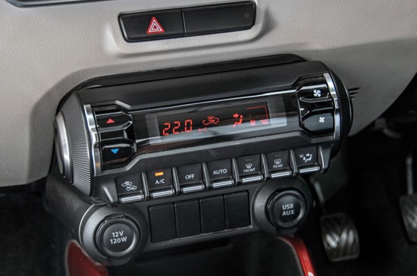 The modern climate controls in the Ignis.