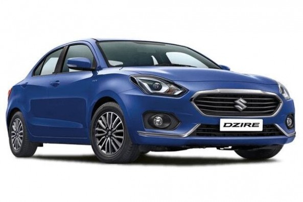 Blue Color Maruti Suzuki Dzire Side Profile