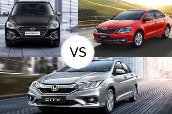Honda City vs Hyundai Verna vs Skoda Rapid Comparison