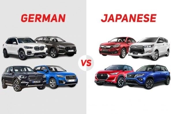 German car and Japanese car