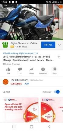 Used Hero Splendor iSmart 110cc 2018