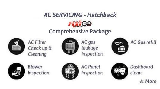 New AC Servicing – Comprehensive – Hatchback – FixiGo
