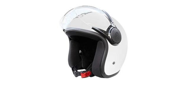 New Star Open Face With Visor White Helmet