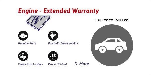 New Engine Warranty - Car - 12 Months Up to 1301cc to 1600cc - Extended Warranty