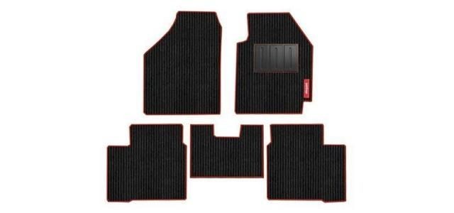New Elegant Cord Black and Red Custom Fit Car Mat Compatible with Tata Hexa 2017 Onwards XM