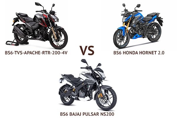 Honda Hornet 2 0 Vs Bajaj Pulsar Ns0 Vs Tvs Apache Rtr 0 4v Detailed Comparison Droom Discovery