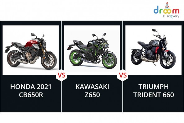 Triumph Trident 660 vs Honda CB650R vs Kawasaki Z650 | Droom Discovery