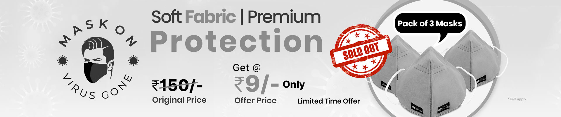 Mask On Virus Gone | Register Now Option | Droom