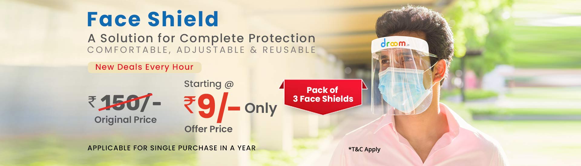 Face Shield | Register Now Option | Droom