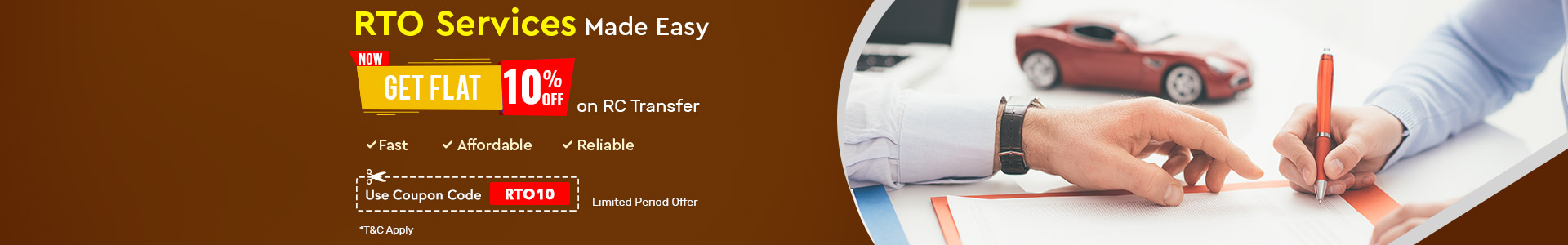 RTO Services - Vehicle RC Transfer, RTO Registration Online | Droom