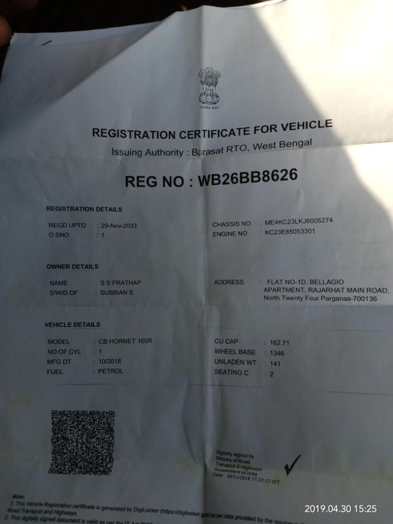 Honda CB Hornet 160R  ABS DLX 2018