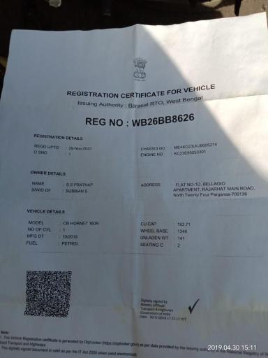 Honda CB Hornet 160R  ABS DLX 2018