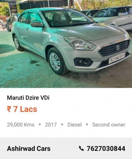Maruti Suzuki Dzire VDi 2017