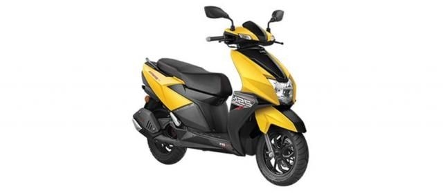 yellow colour scooty