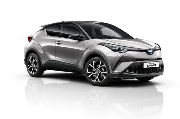 The car is powered by a hybrid powertrain for improved performance and efficiency.