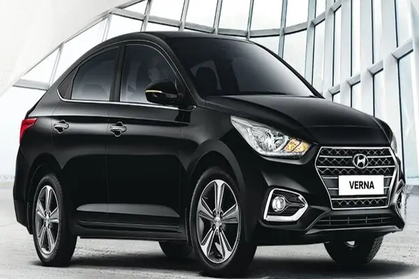 Black Color Hyundai Verna Side Profile