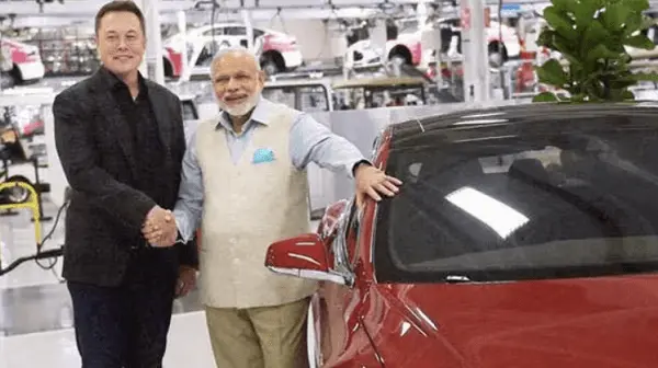 Elon Musk and Narendra Modi