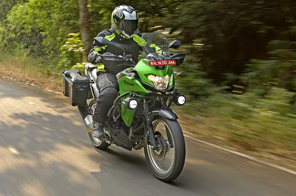 This mini adventure bike looks like a high-capacity bike.