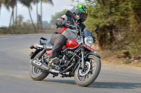 The rear suspension has more travel.