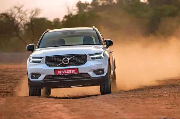 The Volvo features a eight-speed gearbox.