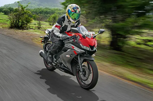 The R15 rides smooth for a sportbike.