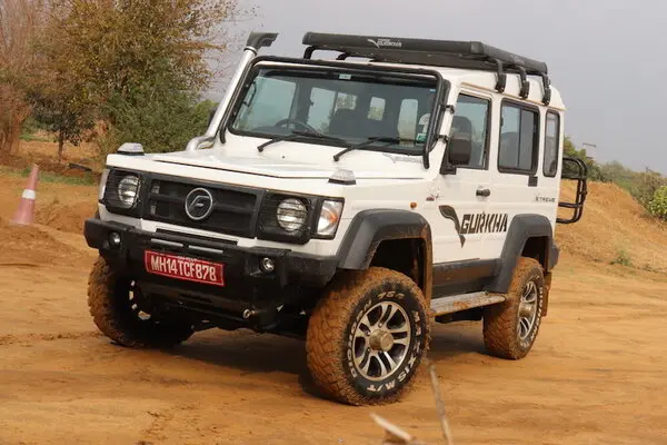 White Color Force Gurkha Xtreme SUV Front Profile