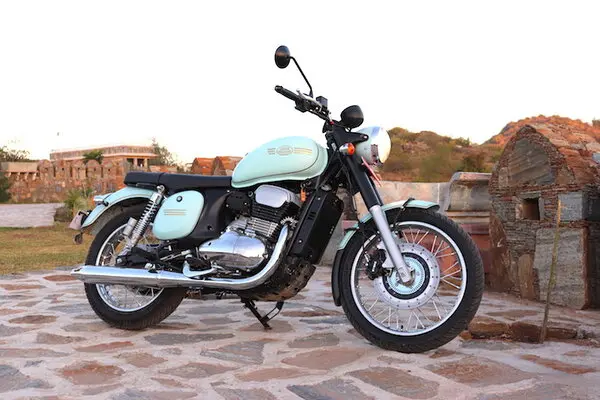 White Color Jawa 42 Side Profile