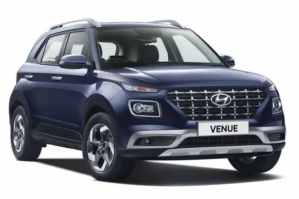 Blue Color Hyundai Venue Front Profile