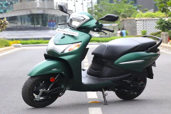 Green Color Hero Pleasure Plus Side Profile