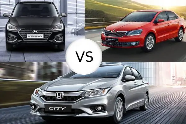 Honda City vs Hyundai Verna vs Skoda Rapid Comparison