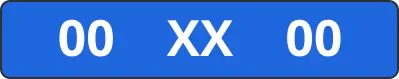 Blue Number Plate