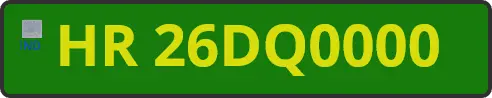 Green Number Plate