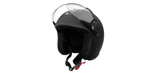 Star Open Face With Visor Matt Black Helmet