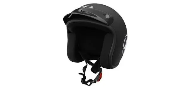 Star Open Face Matt Black Helmet