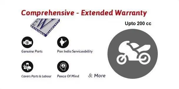 Scooter Comprehensive Warranty - 12 Months Upto 200cc - Bubunu