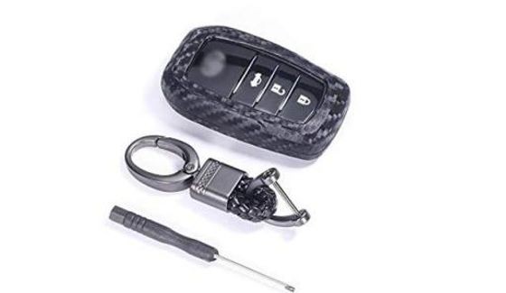 New Car Styling Soft Carbon Fiber Pattern Key Cover