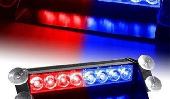 New TRAC Emergency Strobe Police Light 6" 12V 40w/Pair LED Flasher Warning Beacon Hazard Caution Construction Mini Light Bar for SUV's 4X4 Trucks etc (Red Blue Color)