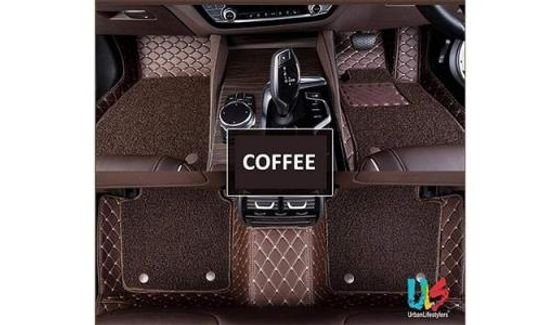 New TRAC 7D Car Mats (Custom Fitted) (coffie) (Set of 3 - 1 Driver /1 Conductor /1 Rear Piece) Compatible with Hyundai Grand i10