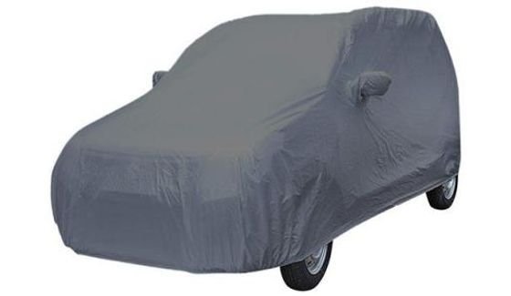 New Trac Car Body Cover with Mirror and Antenna Pocket (Light Weight, Triple Stitched, Heavy Buckle, Bottom Fully Elastic, Grey) for Maruti S-presso