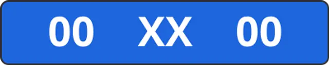 Blue Number Plate