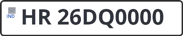 White Number Plate